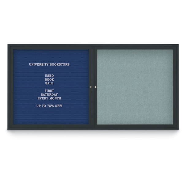 Corkboard, 72"x36", Surf/Bronze